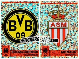 Sticker Scudetto (Borussia Dortmund - Monaco) - Calcio Coppe 1997-1998 n. 52 - Panini
