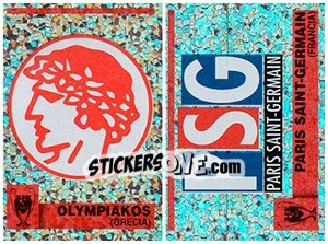 Sticker Scudetto (Olympiakos - Paris Saint-Germain) - Calcio Coppe 1997-1998 - Panini