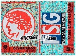 Sticker Scudetto (Olympiakos - Paris Saint-Germain) - Calcio Coppe 1997-1998 n. 53 - Panini