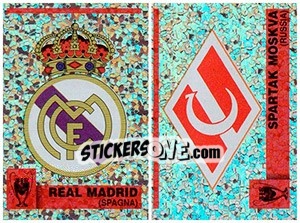 Sticker Scudetto (Real Madrid - Spartak Moskva) - Calcio Coppe 1997-1998 n. 55 - Panini