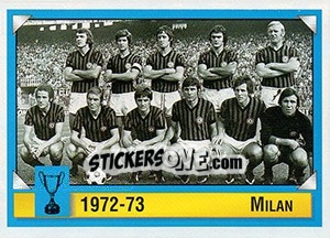 Sticker Milan 1972-73 - Calcio Coppe 1997-1998 n. 58 - Panini