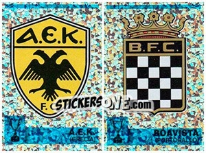 Sticker Scudetto (A.E.K. - Boavista) - Calcio Coppe 1997-1998 - Panini