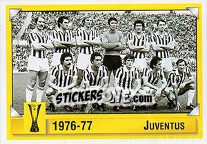 Sticker Juventus 1976-77 - Calcio Coppe 1997-1998 - Panini