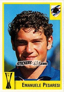 Sticker Emanuele Pesaresi - Calcio Coppe 1997-1998 n. 139 - Panini