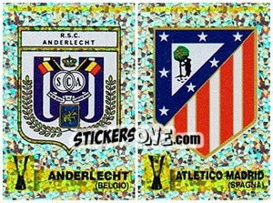 Sticker Scudetto (Anderlecht - Atletico Madrid) - Calcio Coppe 1997-1998 n. 169 - Panini