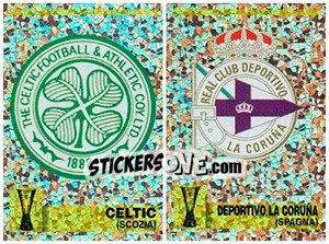 Sticker Scudetto (Celtic - Deportivo La Coruña) - Calcio Coppe 1997-1998 - Panini