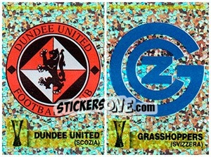 Sticker Scudetto (Dundee United - Grasshoppers) - Calcio Coppe 1997-1998 - Panini