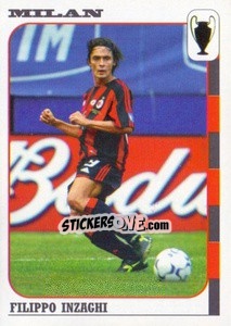 Sticker Filippo Inzaghi - Calcio Coppe 2003-2004 n. 17 - Panini