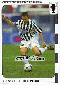 Sticker Alessandro Del Piero - Calcio Coppe 2003-2004 n. 35 - Panini