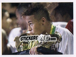 Sticker Lançando Moda - Neymar - Santos 100 Anos n. 218 - Panini