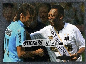 Sticker Encontro da realeza - Santos 100 Anos n. 221 - Panini