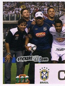 Sticker Campeão da Copa do Brasil 2010 - Santos 100 Anos n. 224 - Panini