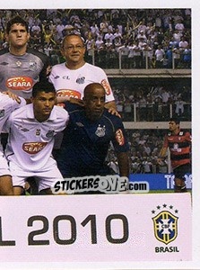 Sticker Campeão da Copa do Brasil 2010 - Santos 100 Anos n. 227 - Panini