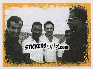 Sticker Pelé cumprimenta autoridade africana... - Santos 100 Anos - Panini