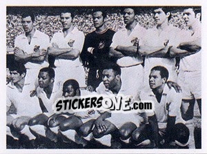 Sticker Três vezes Campeão Paulista - Santos 100 Anos n. 142 - Panini