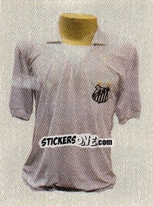 Cromo Camisa da década de 1980 - Santos 100 Anos - Panini