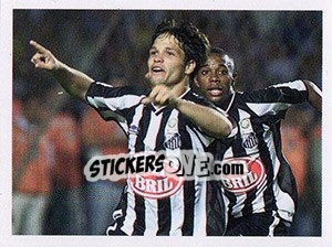 Sticker Uma dupla infernal - Santos 100 Anos n. 196 - Panini