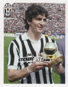 Sticker Paolo Rossi con il Pallone d'Oro - Juventus 2011-2012 n. 19 - Footprint