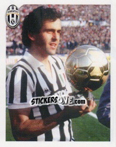 Cromo Michel Platini con il Pallone d'Oro - Juventus 2011-2012 - Footprint