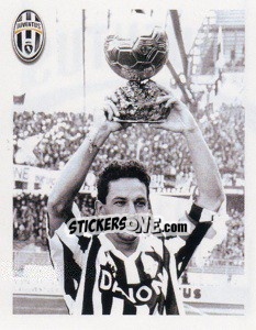 Figurina Roberto Baggio con il Pallone d'Oro
