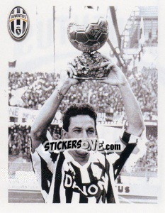 Sticker Roberto Baggio con il Pallone d'Oro - Juventus 2011-2012 n. 38 - Footprint