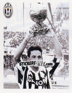 Cromo Roberto Baggio con il Pallone d'Oro