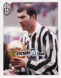 Cromo Zidane con il Pallone d'Oro