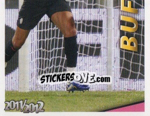 Sticker Buffon In Azione - Juventus 2011-2012 n. 153 - Footprint