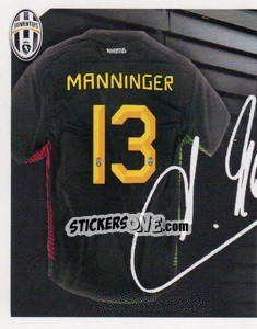 Sticker 13 - Alexander Manninger Autigrafo - Juventus 2011-2012 - Footprint