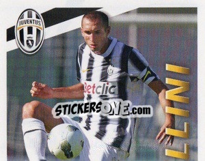 Sticker Chiellini in Azione - Juventus 2011-2012 n. 172 - Footprint