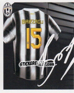 Sticker 15 - Andrea Barzagli Autografo - Juventus 2011-2012 - Footprint