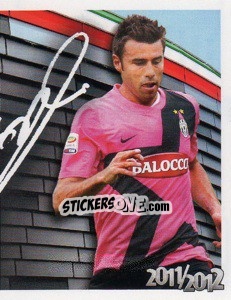 Figurina 15 - Andrea Barzagli Autografo - Juventus 2011-2012 - Footprint