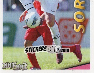 Sticker Sørensen in Azione - Juventus 2011-2012 - Footprint