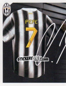 Figurina 7 - Simone Pepe Autografo - Juventus 2011-2012 - Footprint