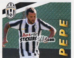 Figurina Pepe in Azione - Juventus 2011-2012 - Footprint