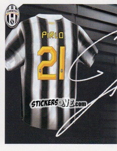 Sticker 21 - Andrea Pirlo Autografo - Juventus 2011-2012 - Footprint