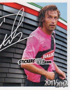 Sticker 21 - Andrea Pirlo Autografo - Juventus 2011-2012 - Footprint