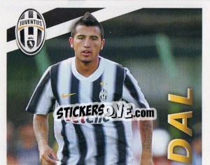 Sticker Vidal in Azione - Juventus 2011-2012 - Footprint