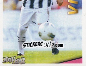 Sticker Vidal in Azione - Juventus 2011-2012 - Footprint