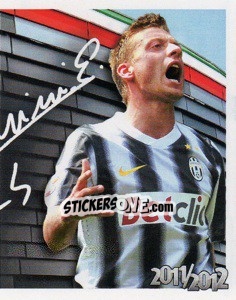 Sticker 24 - Emanuele Giaccherini Autografo - Juventus 2011-2012 - Footprint