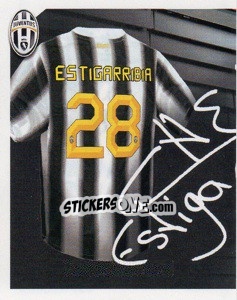 Sticker 28 - Marcelo Estigarribia Autografo - Juventus 2011-2012 - Footprint