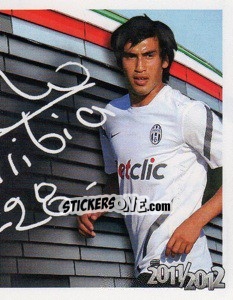 Cromo 28 - Marcelo Estigarribia Autografo - Juventus 2011-2012 - Footprint