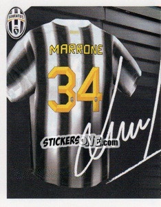 Sticker 34 - Luca Marrone Autografo - Juventus 2011-2012 - Footprint