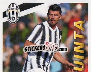 Sticker Iaquinta in Azione - Juventus 2011-2012 - Footprint