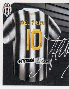 Sticker 10 - Alessandro Del Piero Autografo - Juventus 2011-2012 - Footprint