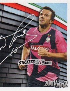 Figurina 10 - Alessandro Del Piero Autografo - Juventus 2011-2012 - Footprint