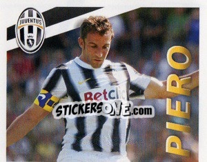 Sticker Del Piero in Azione - Juventus 2011-2012 n. 262 - Footprint