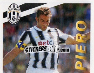 Sticker Del Piero in Azione - Juventus 2011-2012 - Footprint