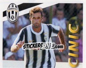 Sticker Vucinic in Azione - Juventus 2011-2012 - Footprint