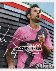 Figurina 14 - Mirko Vucinic Autografo - Juventus 2011-2012 - Footprint